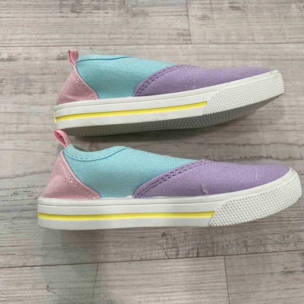 Carter's Dallas Bunge Laces Casual Sneakers Pink, Yellow, Lilac 7 - Picture 5 of 6